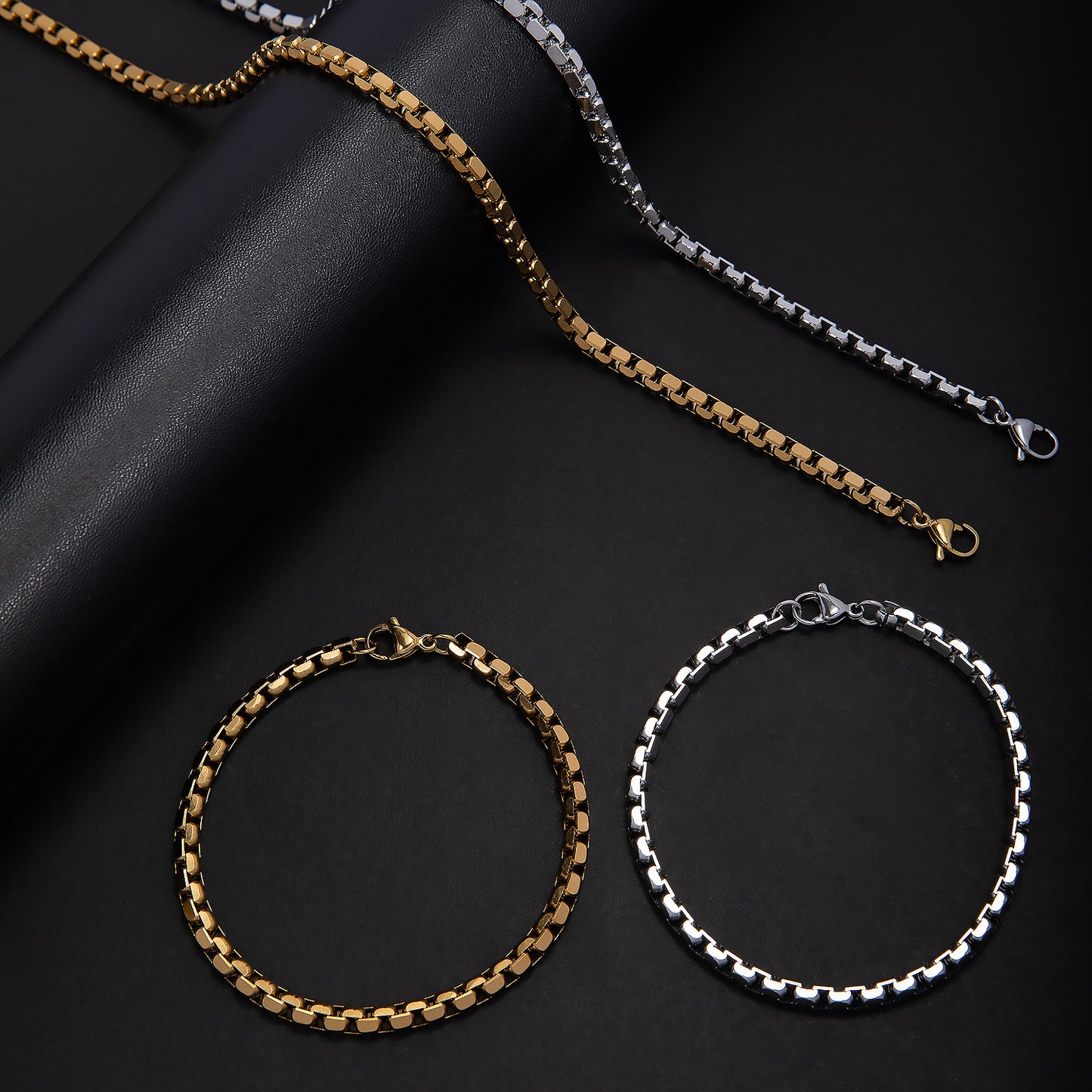 Modern Interlocking Link Chain Set Acalora