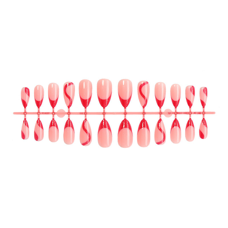 Stylish French Tip Press-On Nails Set Acalora