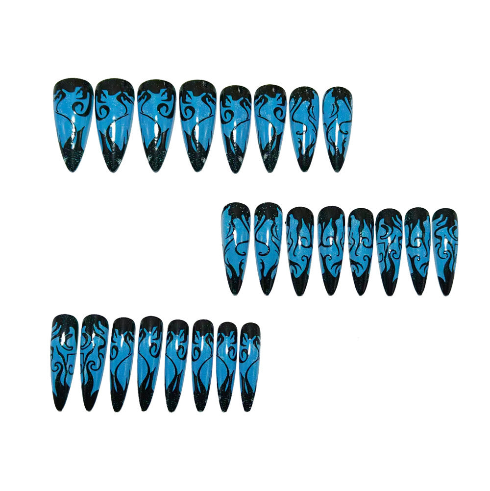 Artificial nails with glamorous tip design Acalora