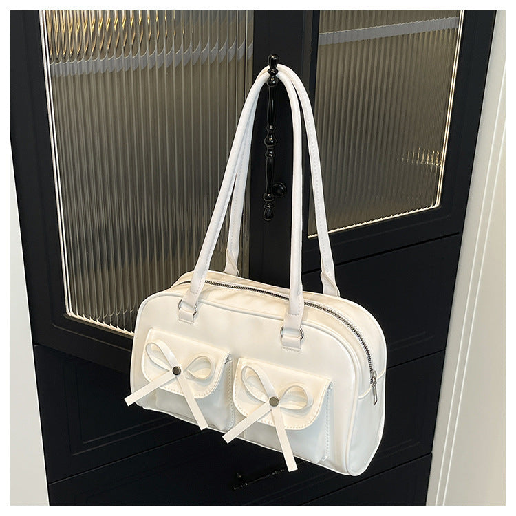 Stylish Multifunctional Handbag with Bow Detail Acalora