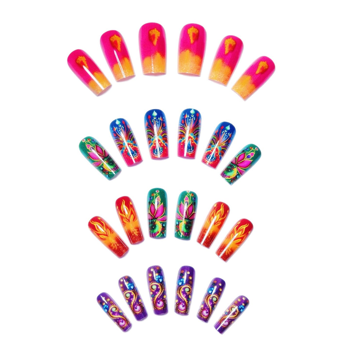 Artistic Bohemian-Inspired Nail Art Acalora
