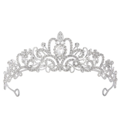 Ladies' Sparkling Crystal Tiara with filigree design wreath