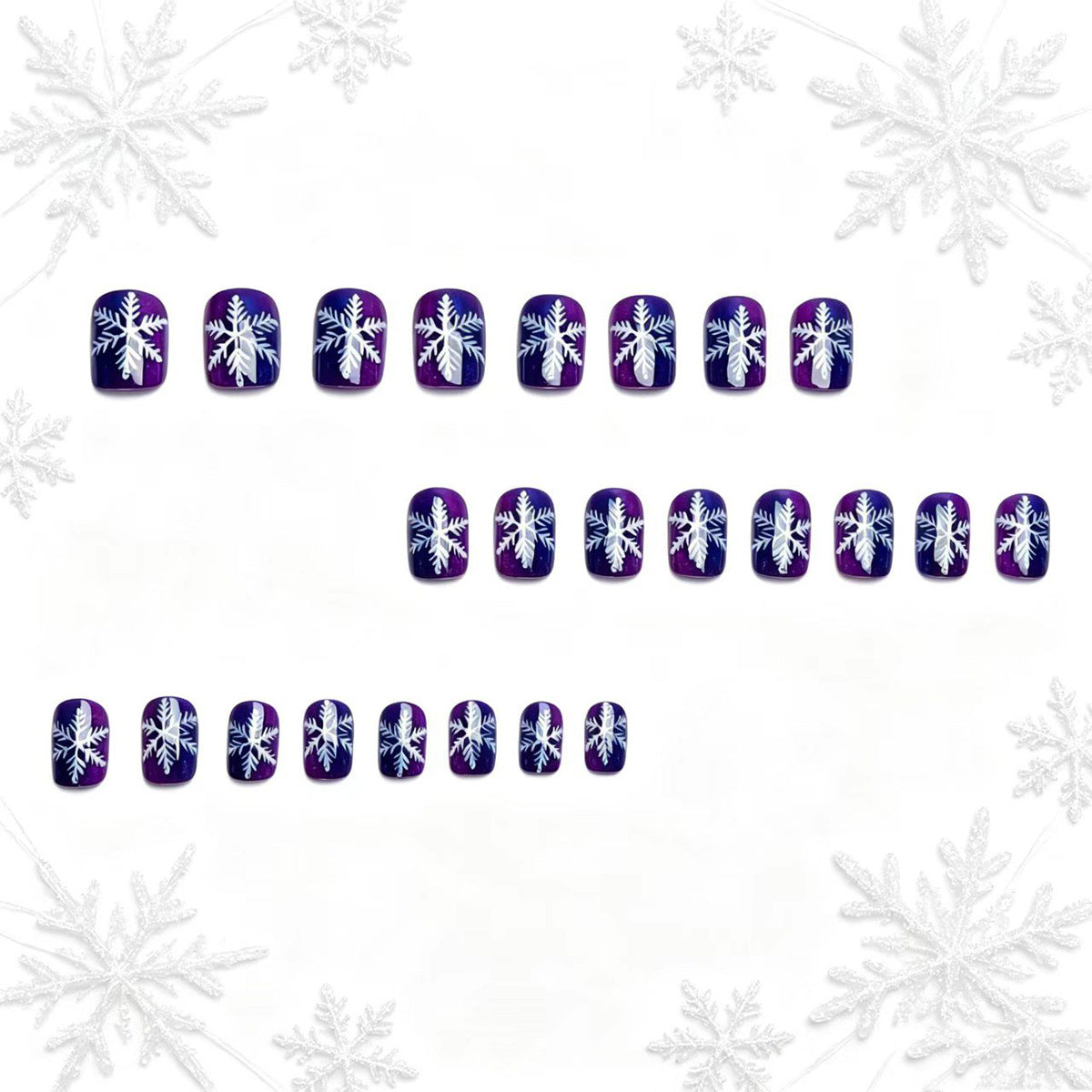 Winter-Theme Frosted Nail Art Acalora