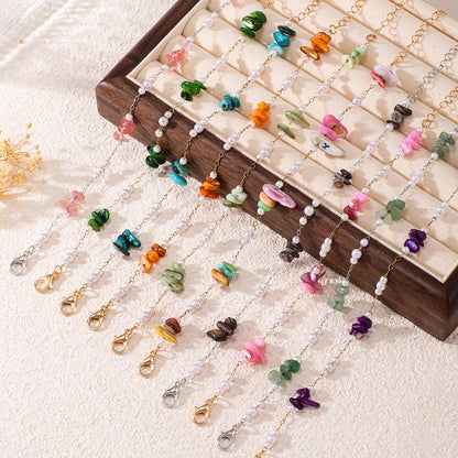 Chic Pearl and Gemstone Bracelet Acalora