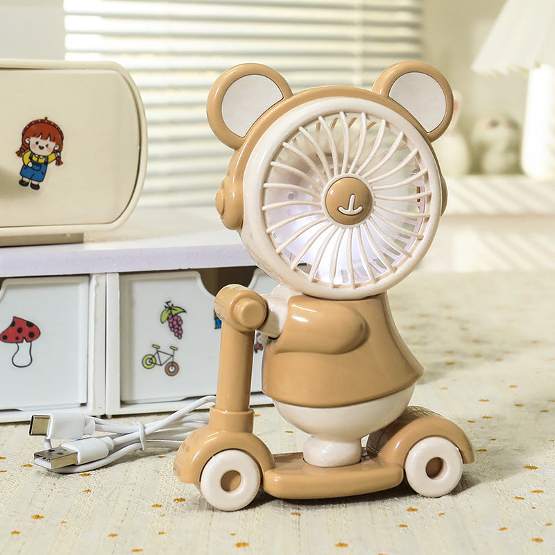 Women Portable Handheld Fan in Creative Animal Design Bowlift