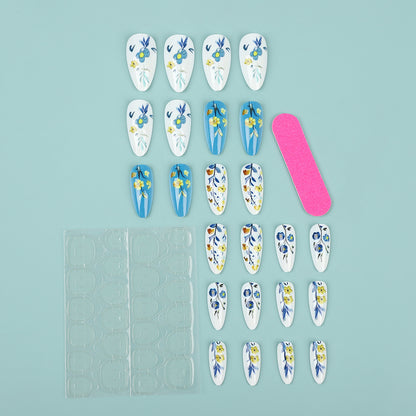 Artificial nails with floral patterns Acalora