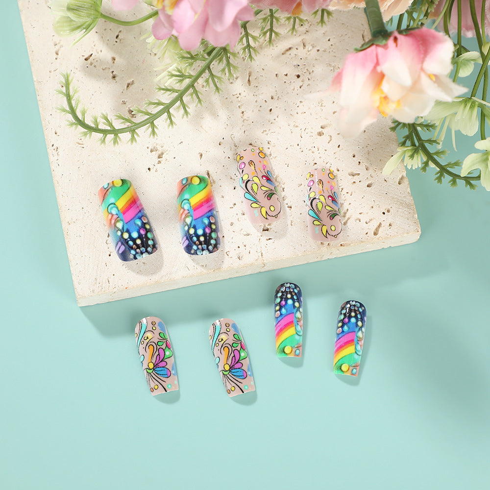Art nails with colorful and creative motif designs Acalora