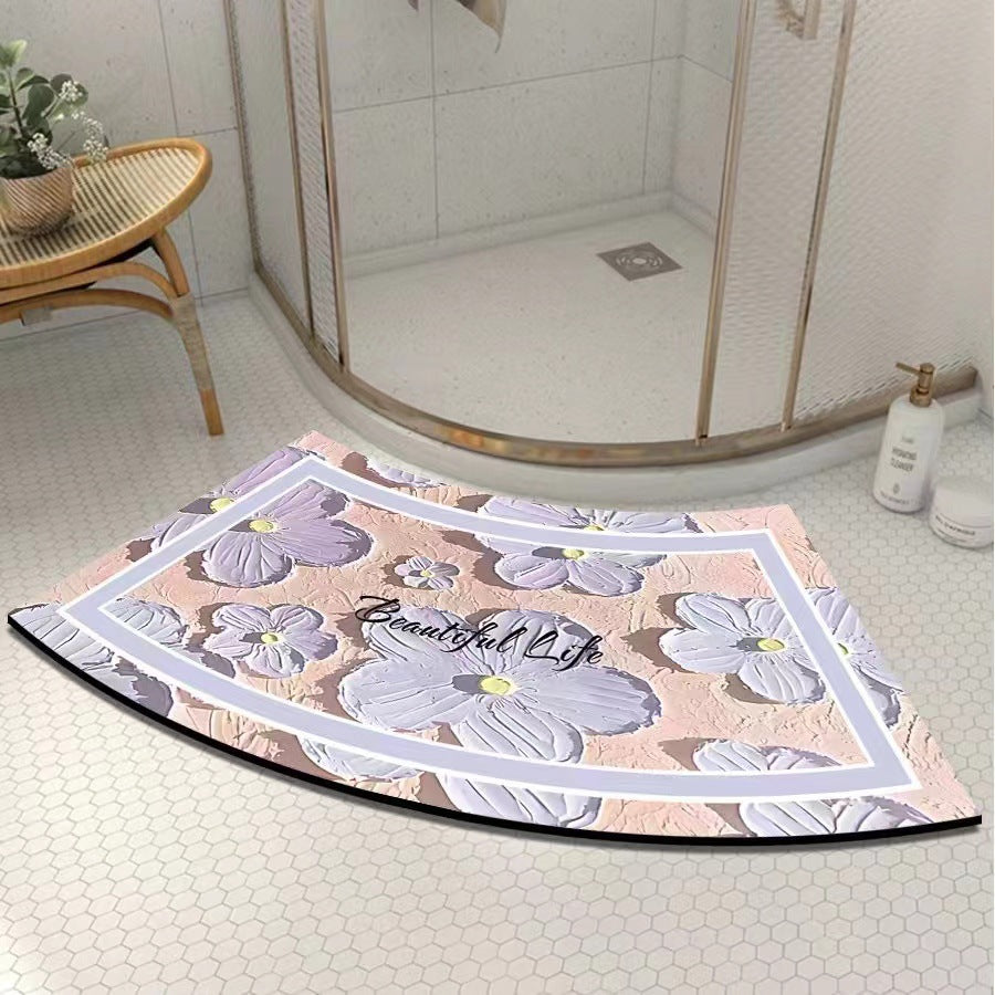 Artistic Curved Bath Mat