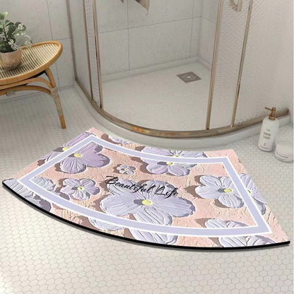 Artistic Curved Bath Mat
