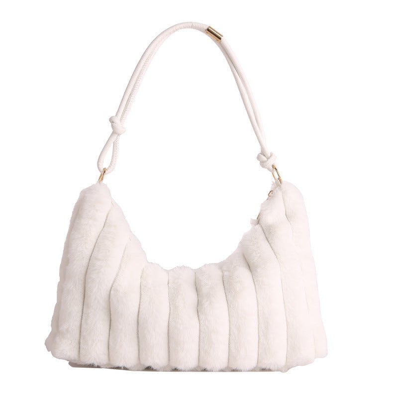 Luxurious Faux Fur Hobo Bag Acalora