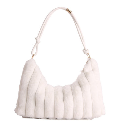 Luxurious Faux Fur Hobo Bag Acalora