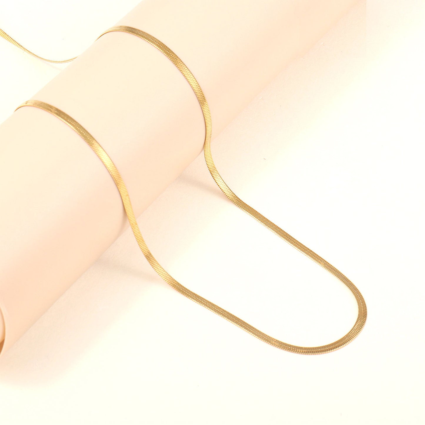 Sleek Slim Silver Chain Necklace Acalora