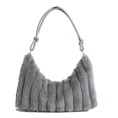 Luxurious Faux Fur Hobo Bag Acalora