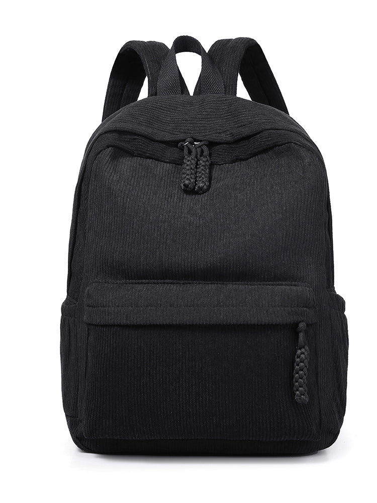 Textured Fabric Multi-Compartment Backpack Acalora