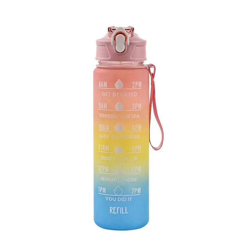 Women's Motivational Water Bottle with Time Markers Kalsten