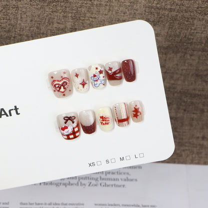 Festive Themed Press-On Nail Set Acalora