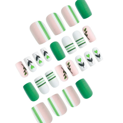 Artistic Botanical Press-On Nail Art Set Acalora
