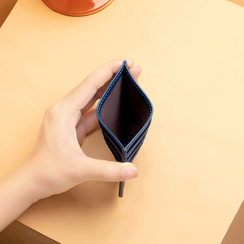 Woven Leather Card Holder Acalora