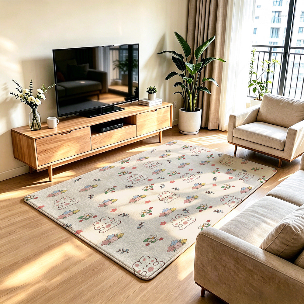 Unisex Soft Floral Decorative Area Rug