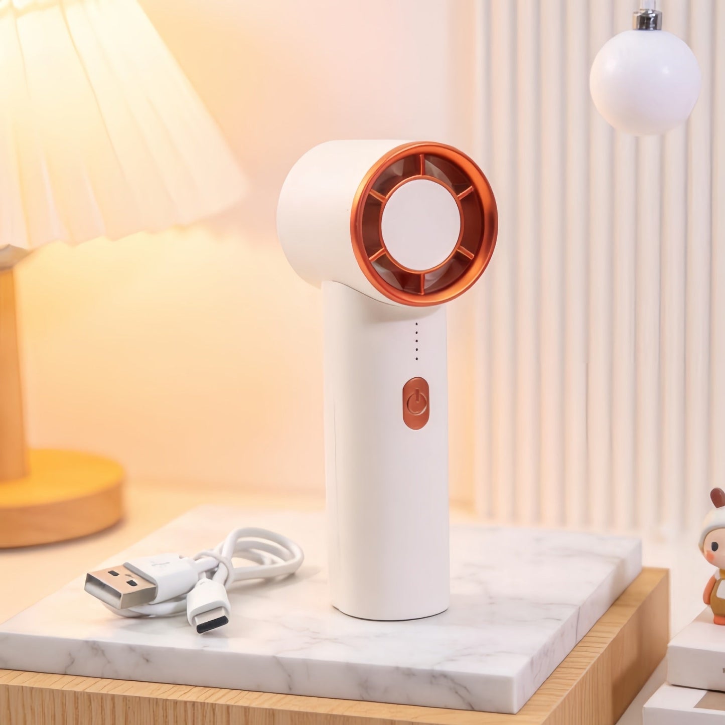 Women's Portable Handheld Fan with USB-C Charging Function and Powerful Airflow Brehn