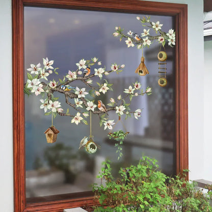 BowLift | 💐 Colorful Floral Bouquet Window Sticker 🖼️ (Removable without leaving marks)