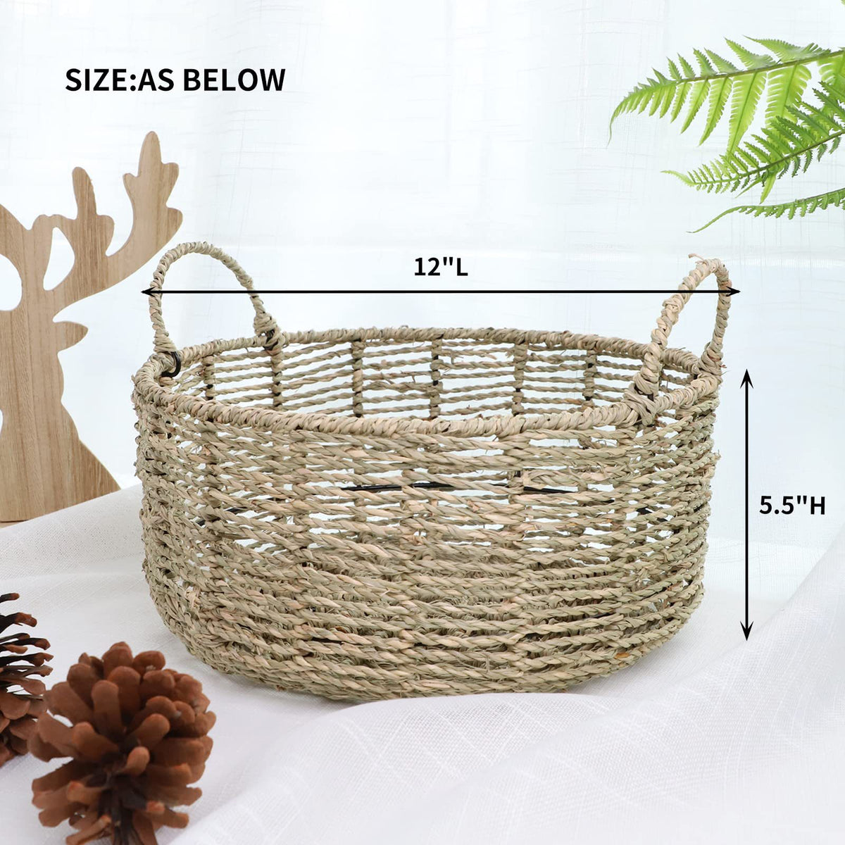 Rustic storage basket Acalora