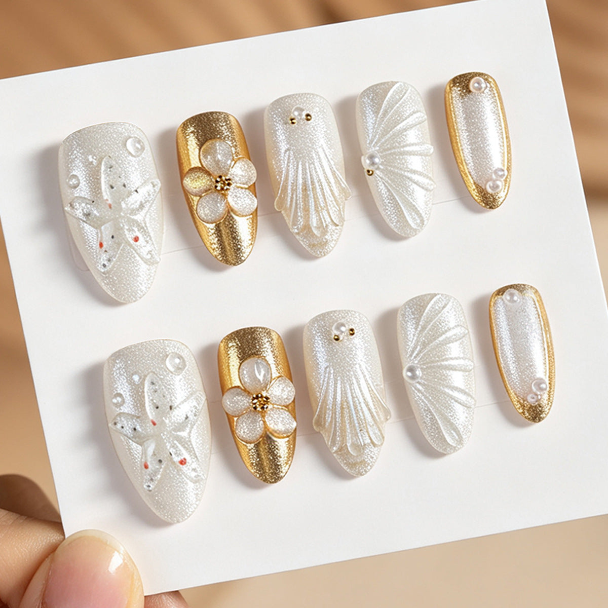 Premium Decorative Press-On Nail Art Collection Acalora