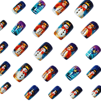 Holiday Themed Snowman Nail Art Acalora