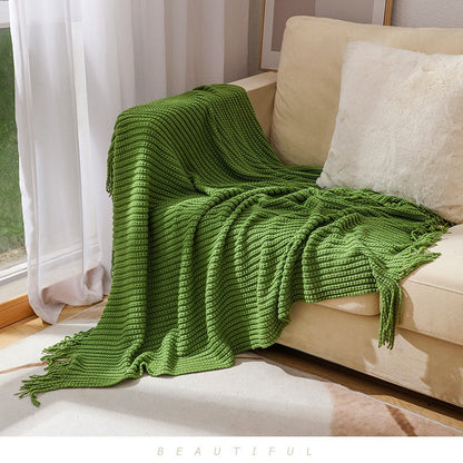 Unisex Knitted Cozy Throw Blanket