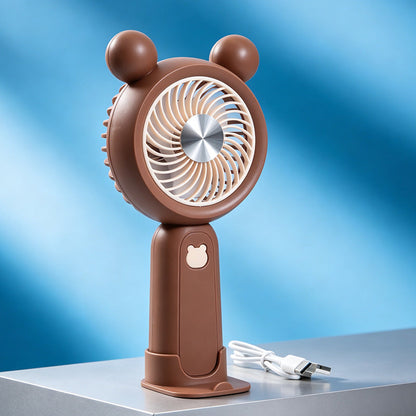Ladies' Portable Handheld Fan in a cute bear motif Karnz