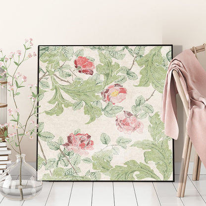 Floral Themed Canvas Wall Decoration