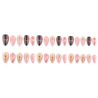 Playful art nails in heart and star motif Acalora