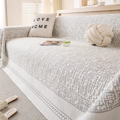 Elegant Leaf Patterned Sofa Cover
