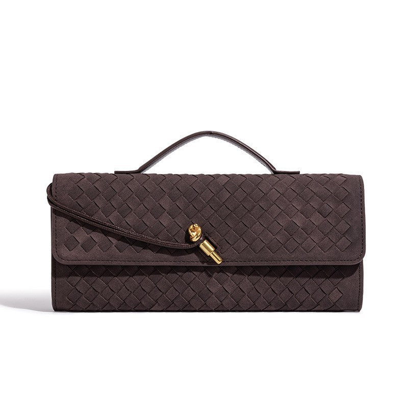Textured Suede Clutch Bag Acalora