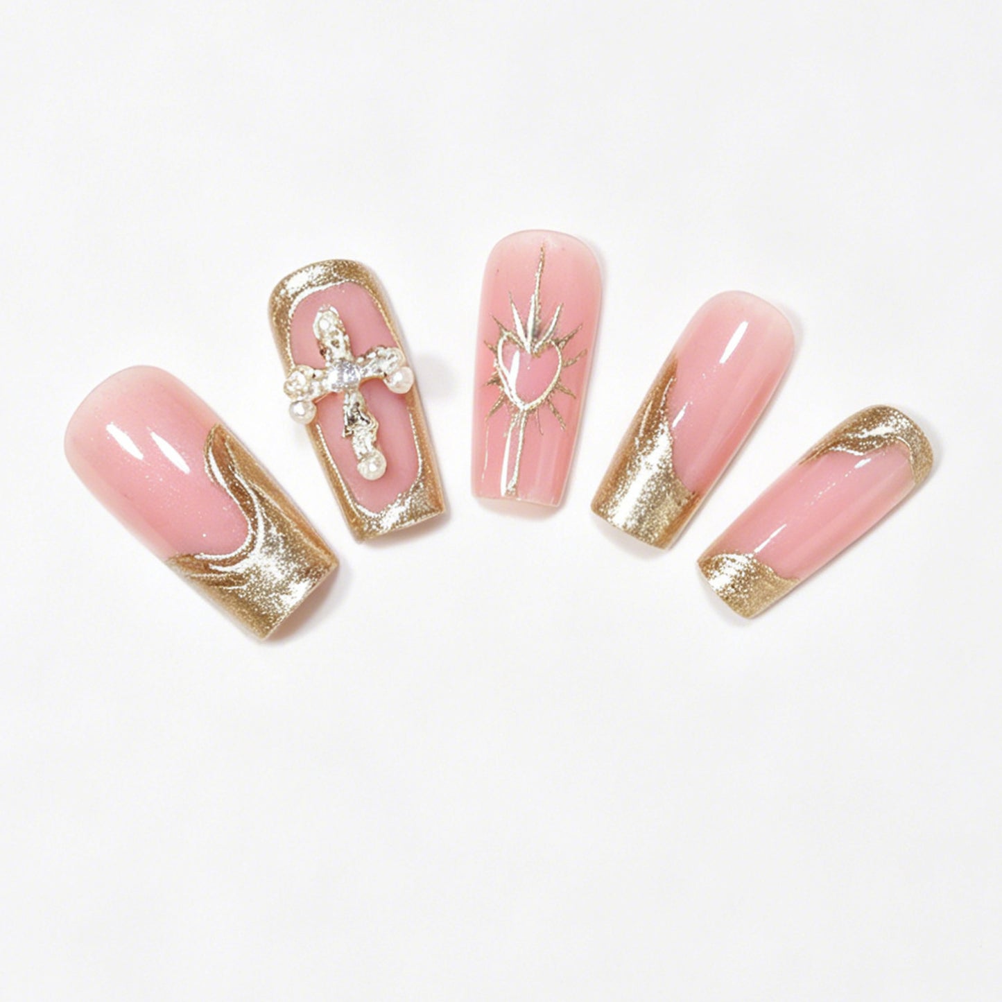 Decorative Long Acrylic Nail Tips Acalora