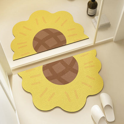 Floral Pattern Bath Mat