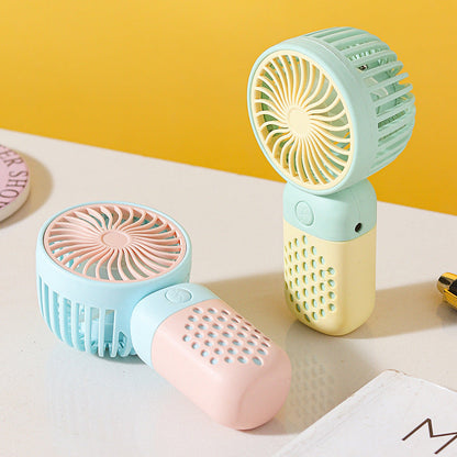 Ladies' Portable Mini Handheld Fan with Ergonomic Handle and USB Charging Function Karnz