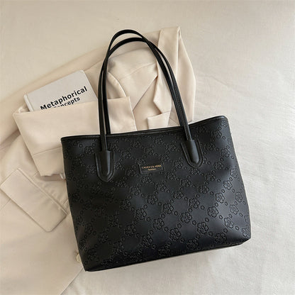 Floral Embossed Tote Bag Acalora