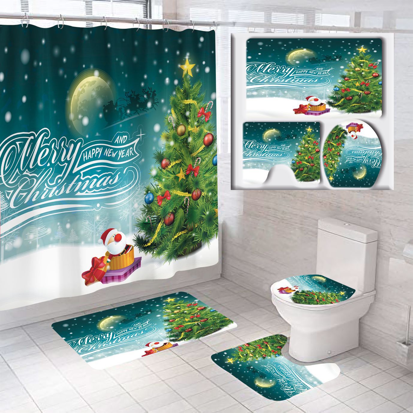Christmas Themed Bathroom Set