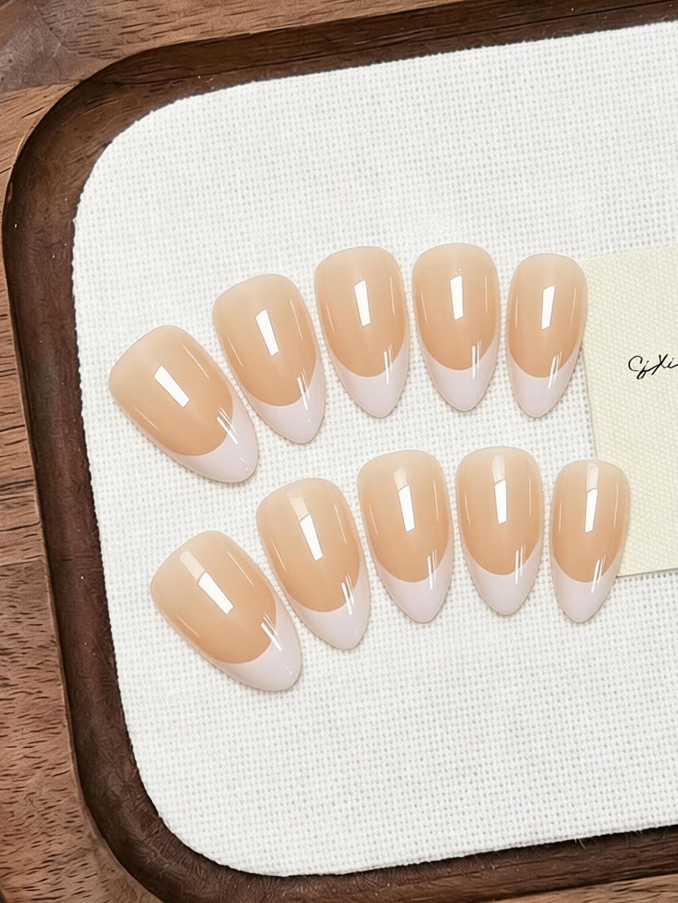 Acrylic Nail Set with Elegant French Tip Acalora