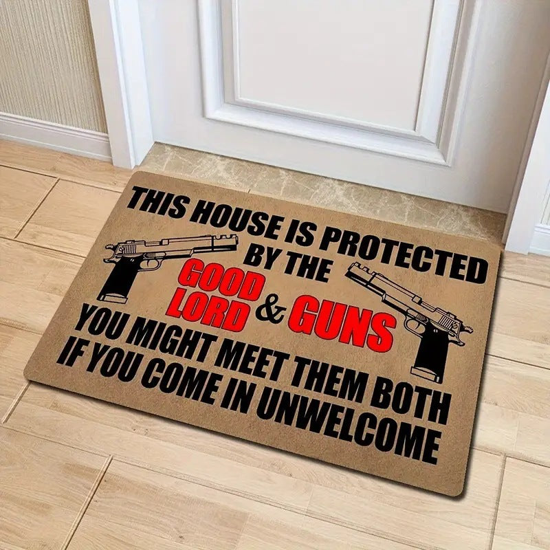 Welcome Warning Doormat