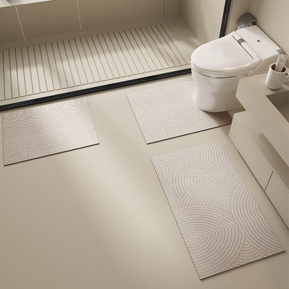 Elegant Floral Design Bath Mat Set
