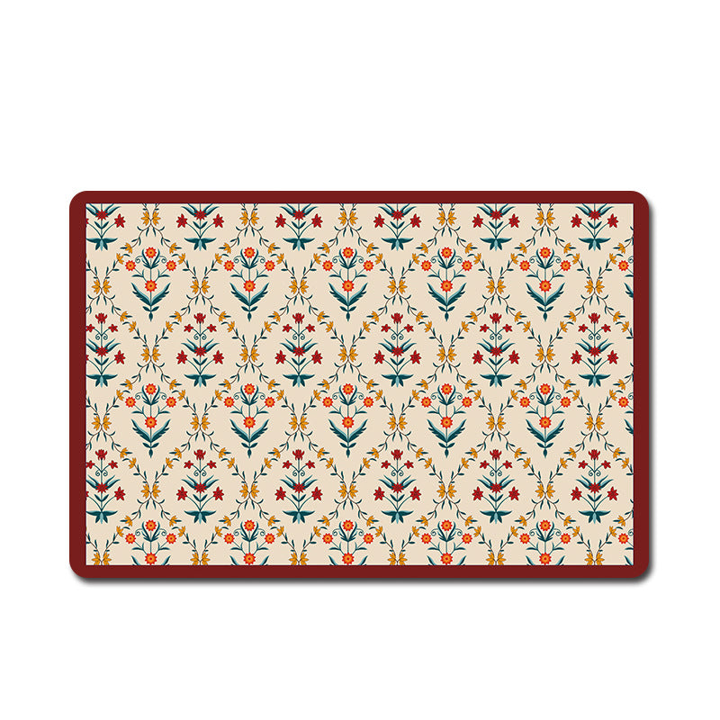 Vintage Floral Pattern Bath Mat Acalora