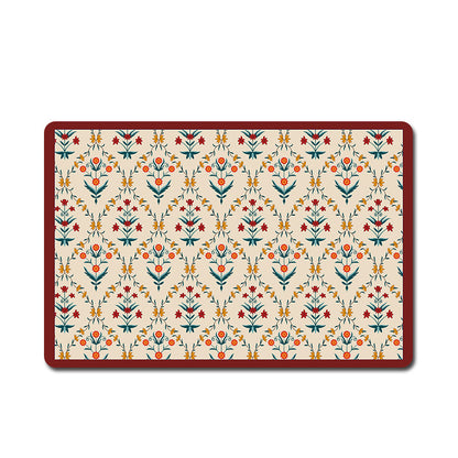 Vintage Floral Pattern Bath Mat Acalora