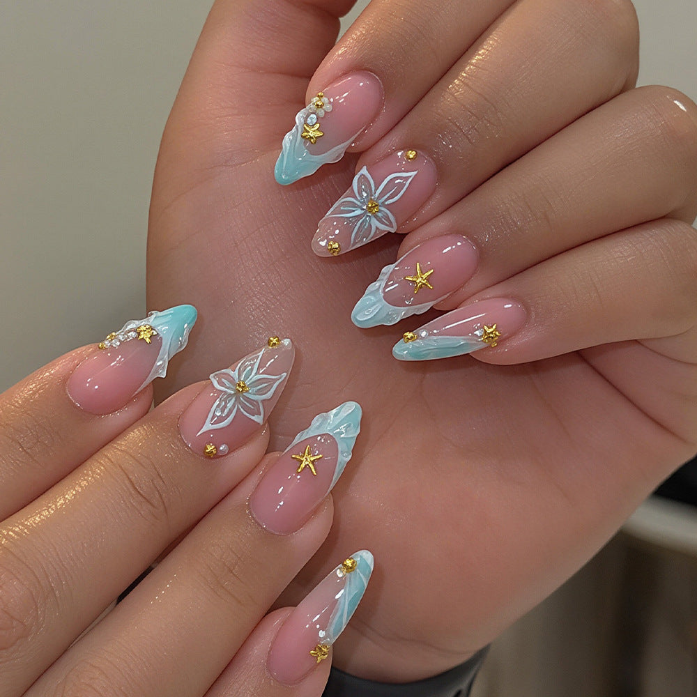 Artistic Butterfly-Themed Press-On Nail Art Acalora