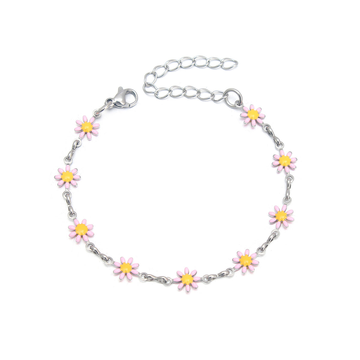 Floral Charm Chain Anklet Acalora