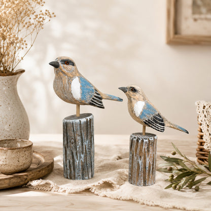 Handmade Bird Sculpture Accent