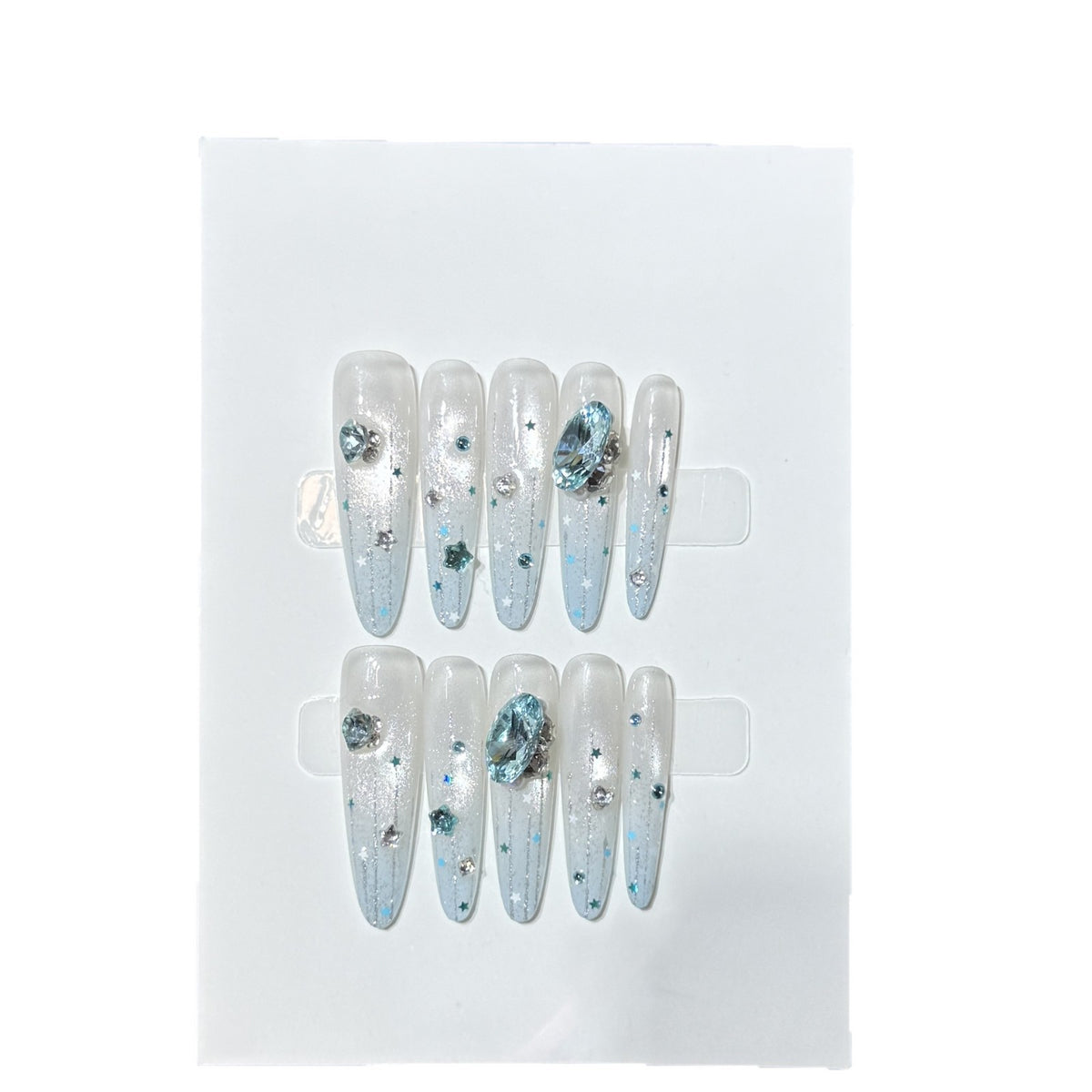 Glamorous Crystal Embellished Press-On Nails Acalora
