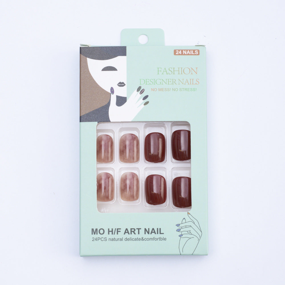 Nail set with elegant gradient and stylish surfaces Acalora
