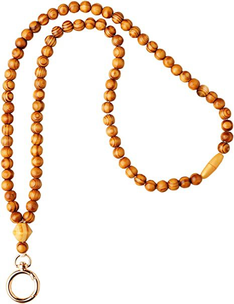 Elegant Wooden Beaded Eyewear Chain Acalora